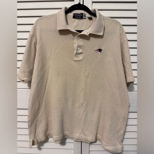 Reebok Vintage Patriots Owners Collection Cream Polo Shirt